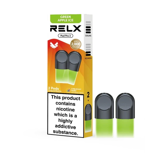 RELX Pod Pro 2 pods Green Apple Ice