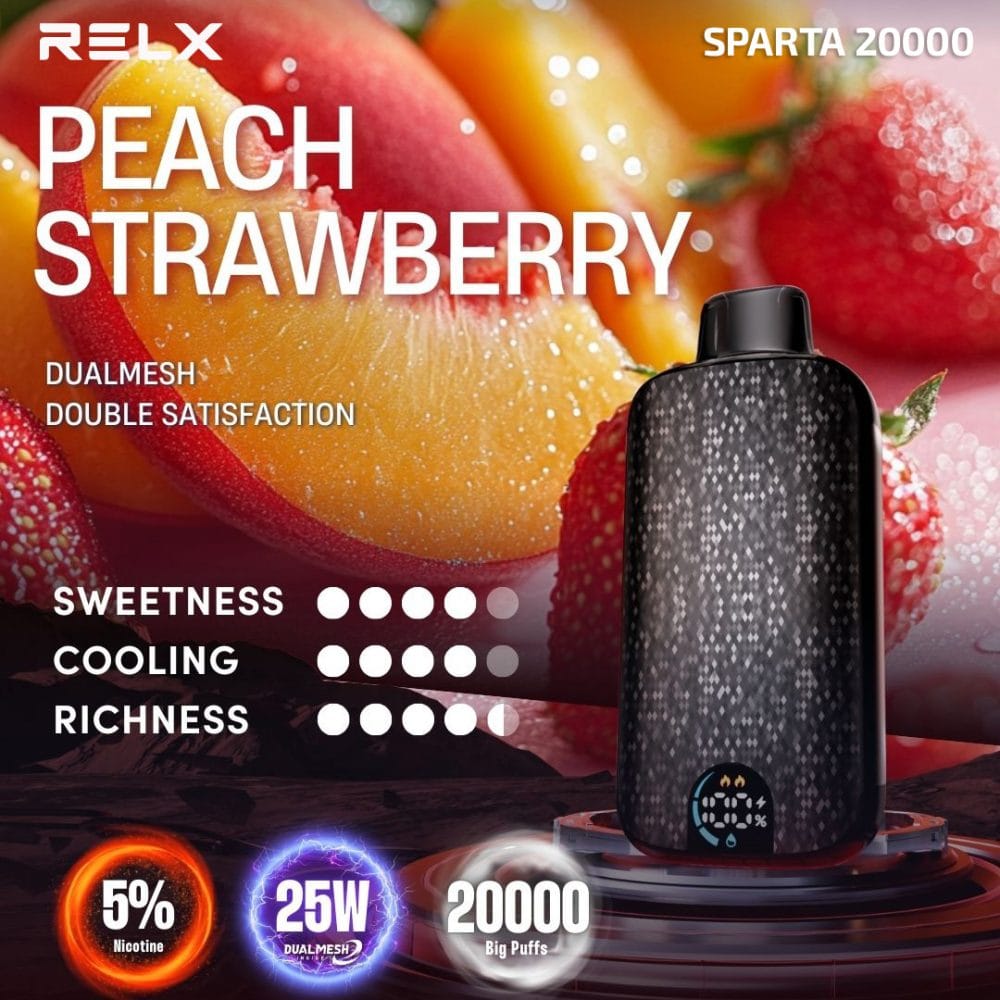 Relx Sparta 20000 peach strawberry