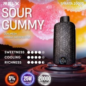 Relx Sparta 20000 sour gummy