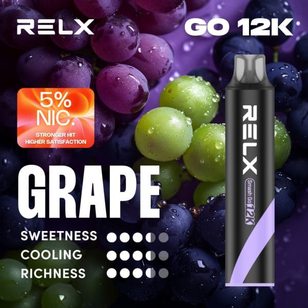 Relx Smash Go 12k 12000 Puffs Grape 5%