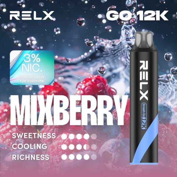 Relx Smash Go 12k 12000 Puffs Mixberry 3%