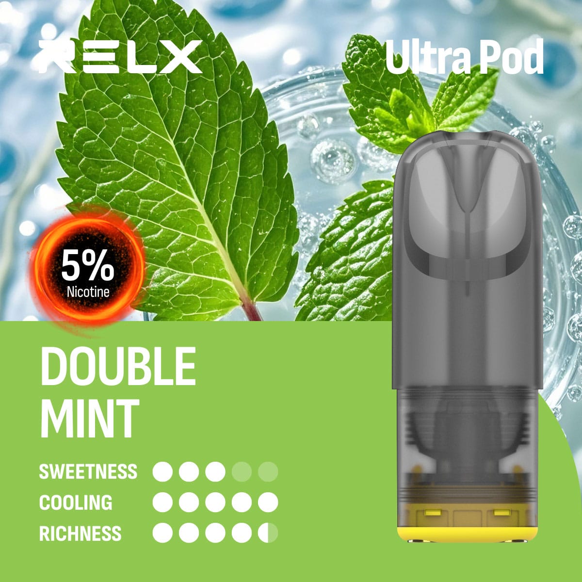 RELX Ultra Pod Double mint 5% 1 RELX Ultra Pod Double mint 5%
