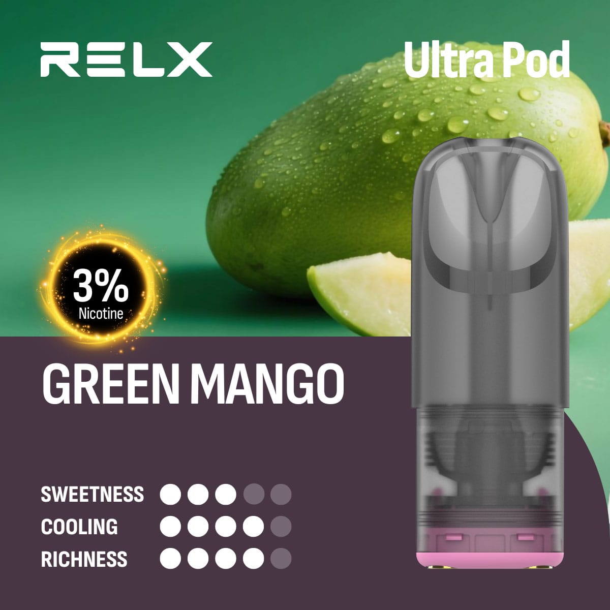 RELX Ultra Pod Green Mango 3% 1 RELX Ultra Pod Green Mango 3%