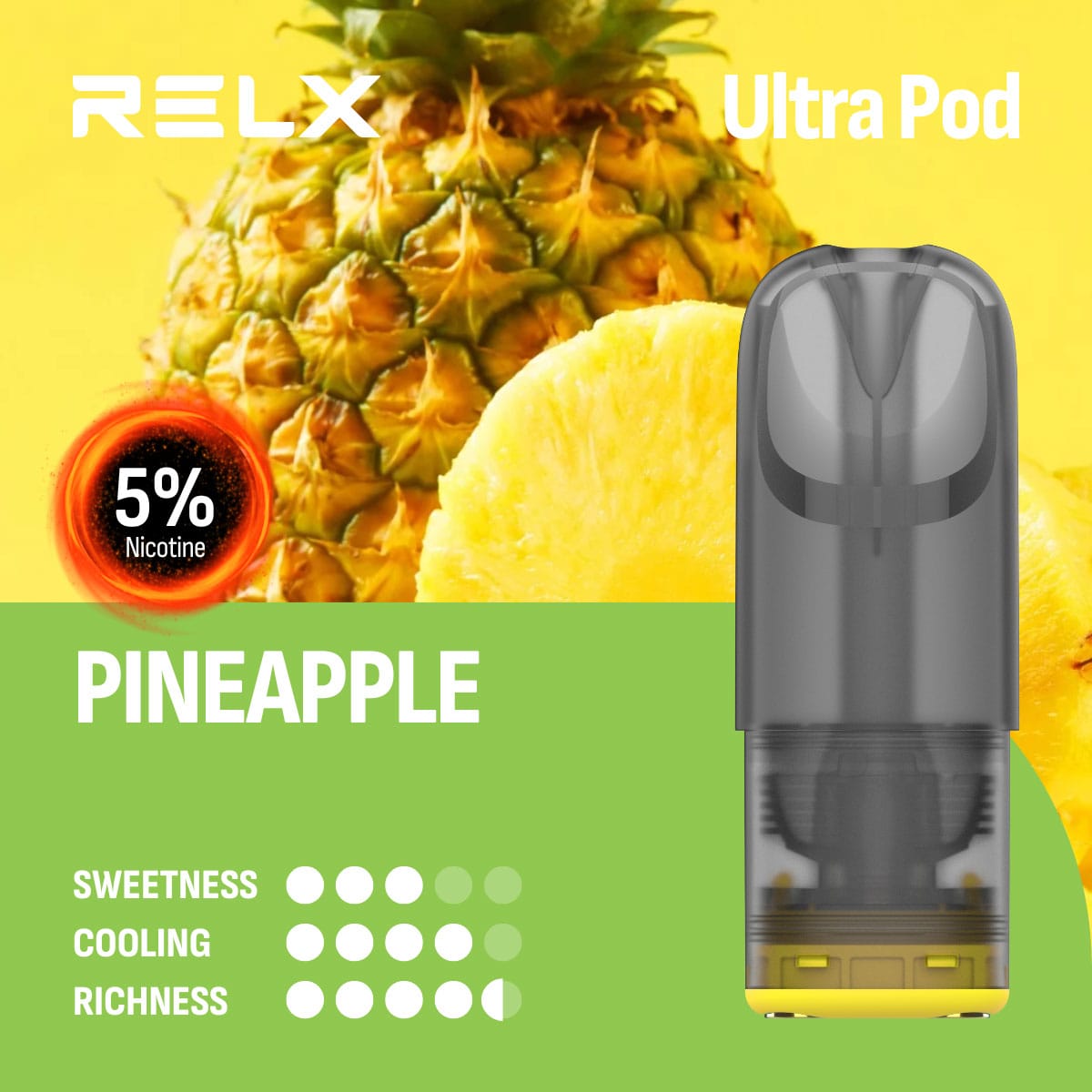 RELX Ultra Pod Pineapple 5% 1 RELX Ultra Pod Pineapple 5%