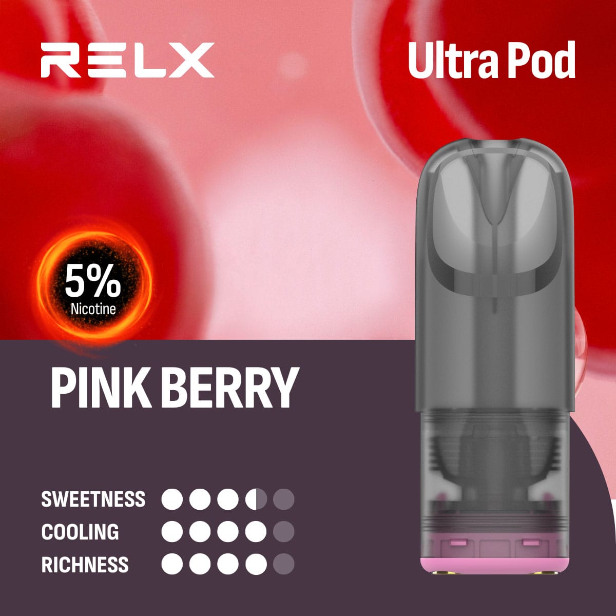 RELX Ultra Pod Pink Berry 5% 1 RELX Ultra Pod Pink Berry 5%